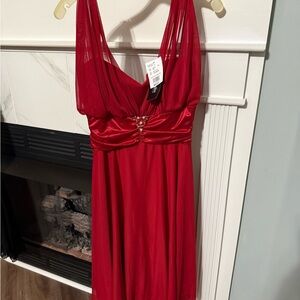 David's Bridal Red Evening